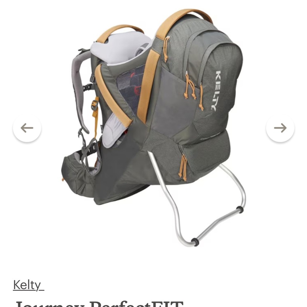 Kids Backpack Carrier - Kelty Journey PerfectFIT Elite, Gray and Tan